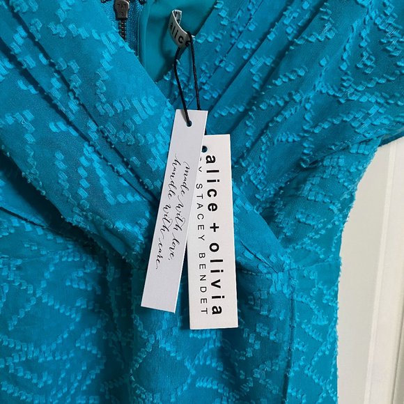 NWT Alice & Olivia Marine Blue Dress - Picture 7 of 8